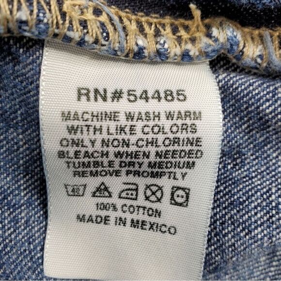 8 AEO AMERICAN EAGLE OUTFITTERS CARGO BLUE DENIM JEAN SHORTS medium - Picture 8 of 9